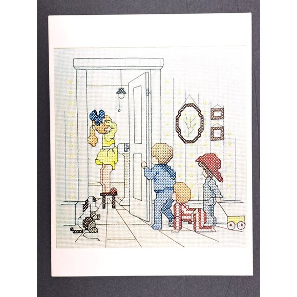 Vintage Alma Lynne Potties In Pastels VI Cross Stitch Pattern Leaflet 1982 Craft - Picture 2 of 3